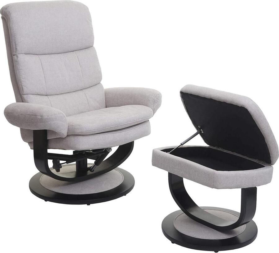 Comfortabele Relaxstoel met Draaifunctie en Opbergvak