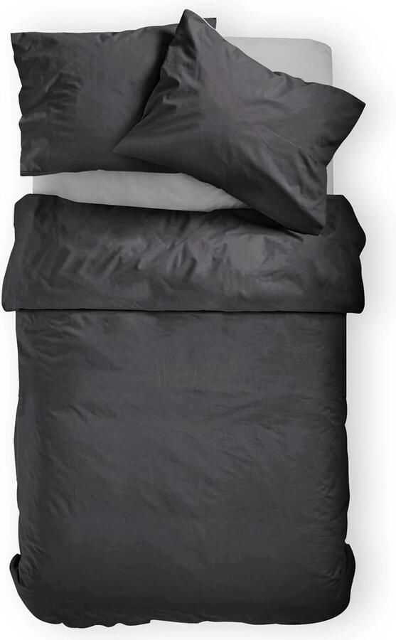 Kilkuran Warme en Zachte Winterbeddengoed Set voor Eenpersoonsbed met Ritssluiting Grijs 135 x 200 cm