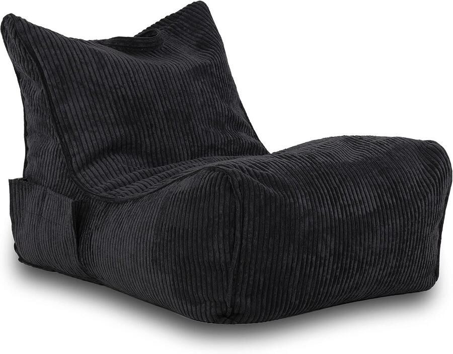 Warme fluwelen poef met zak en handvat 80x60 cm Duurzaam en comfortabel voor elke ruimte