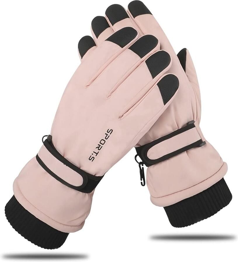 Warme waterdichte winterhandschoenen voor dames touchscreen antislip perfect voor skiën en fietsen