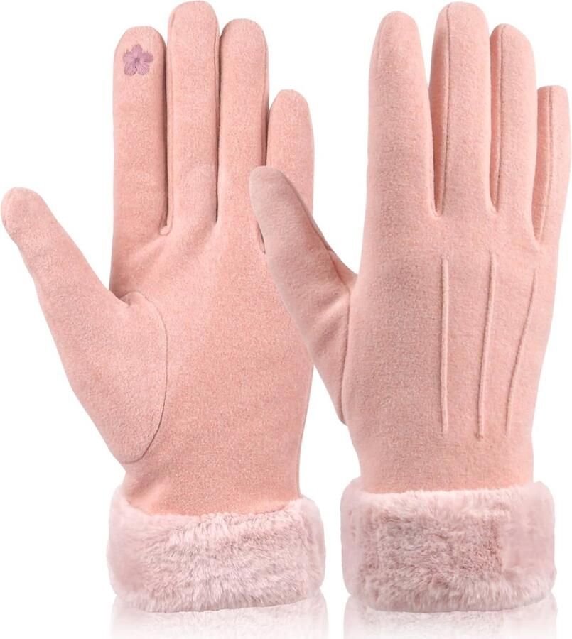 Warme Winterhandschoenen voor Dames met Touchscreen Fleece Gevoerd en Winddicht