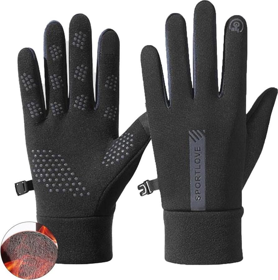 Warmte-isolerende winterfietshandschoenen met touchscreen en waterdichte eigenschappen voor dames en heren