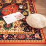 Wasbaar boho-tapijt voor de slaapkamer en woonkamer antislip vintage-stijl laagpolig tapijt voor woonkamertapijt keuken rechthoekig onderhoudsarm afmetingen: 122 x 183 cm - Thumbnail 2