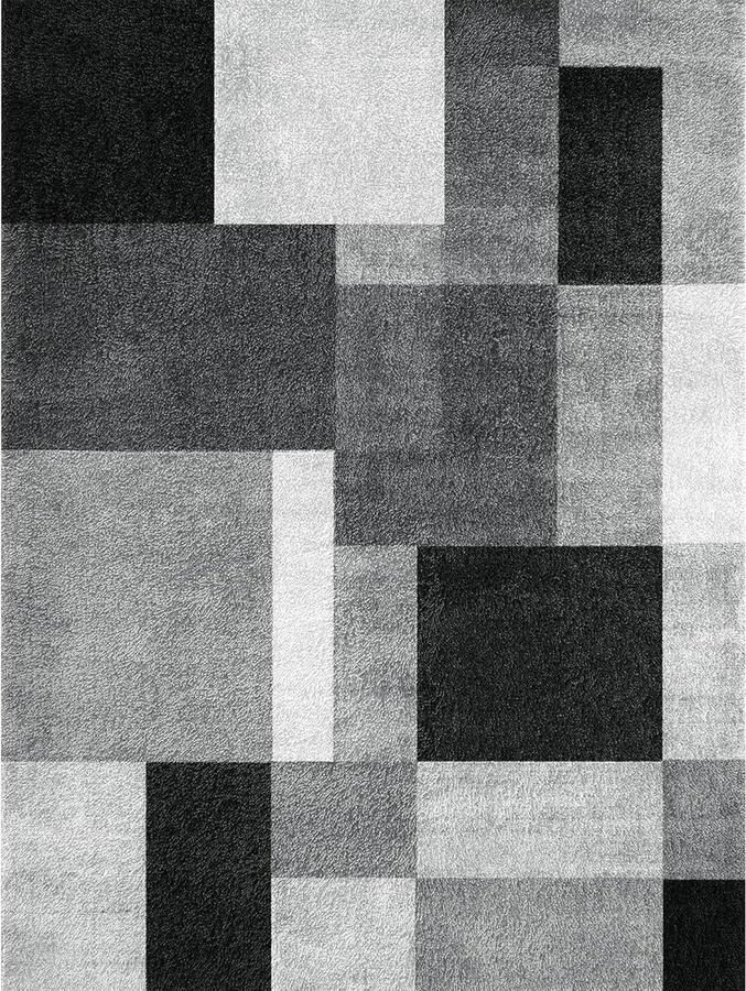 Wasbaar geometrisch patroon vloerkleed contourgesneden ontwerp modern tapijt decoratie voor woonkamer slaapkamer kantoor 120 x 160 cm