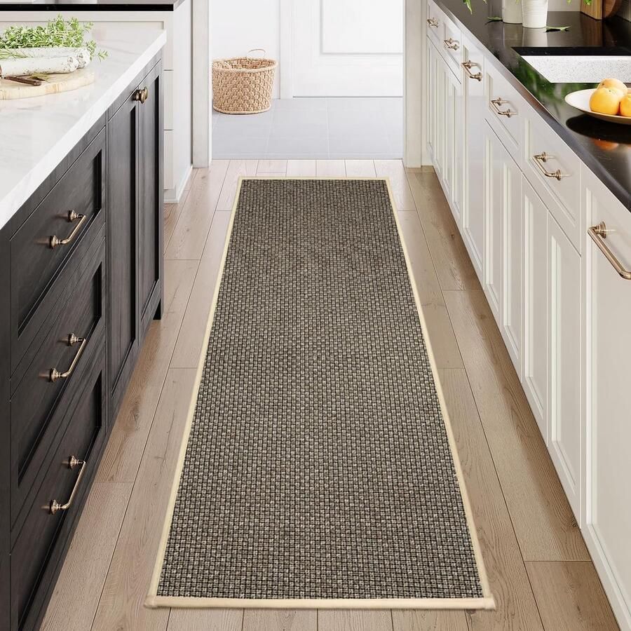 Wasbaar Keukentapijt Antislip 1 stuk Bruin 43 x 150 cm