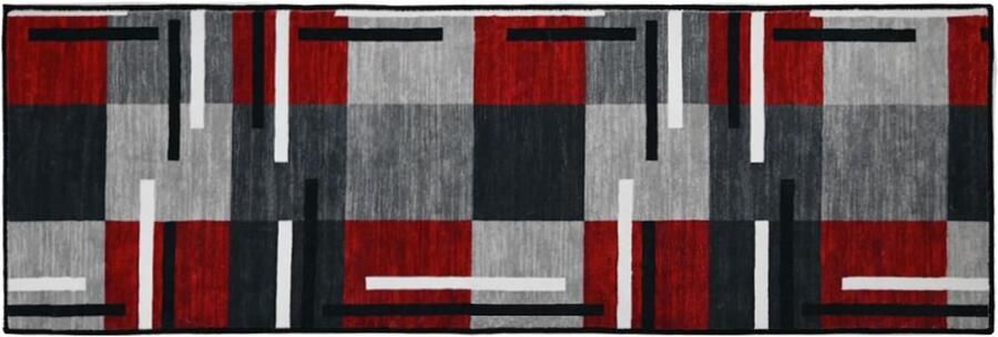 Wasbaar vloerkleed antislip 40 x 200 cm katoen