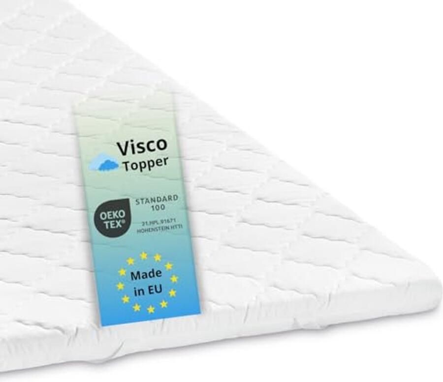 Wasbare Matrasbeschermer met Traagschuim Topper 140 x 200 cm