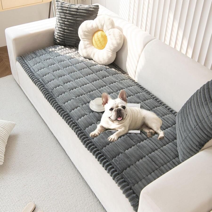 Wasbare Pluizige Bankhoezen voor Huisdieren Antislip Hondenbankhoes voor 2- 3- en 4-zits Banken