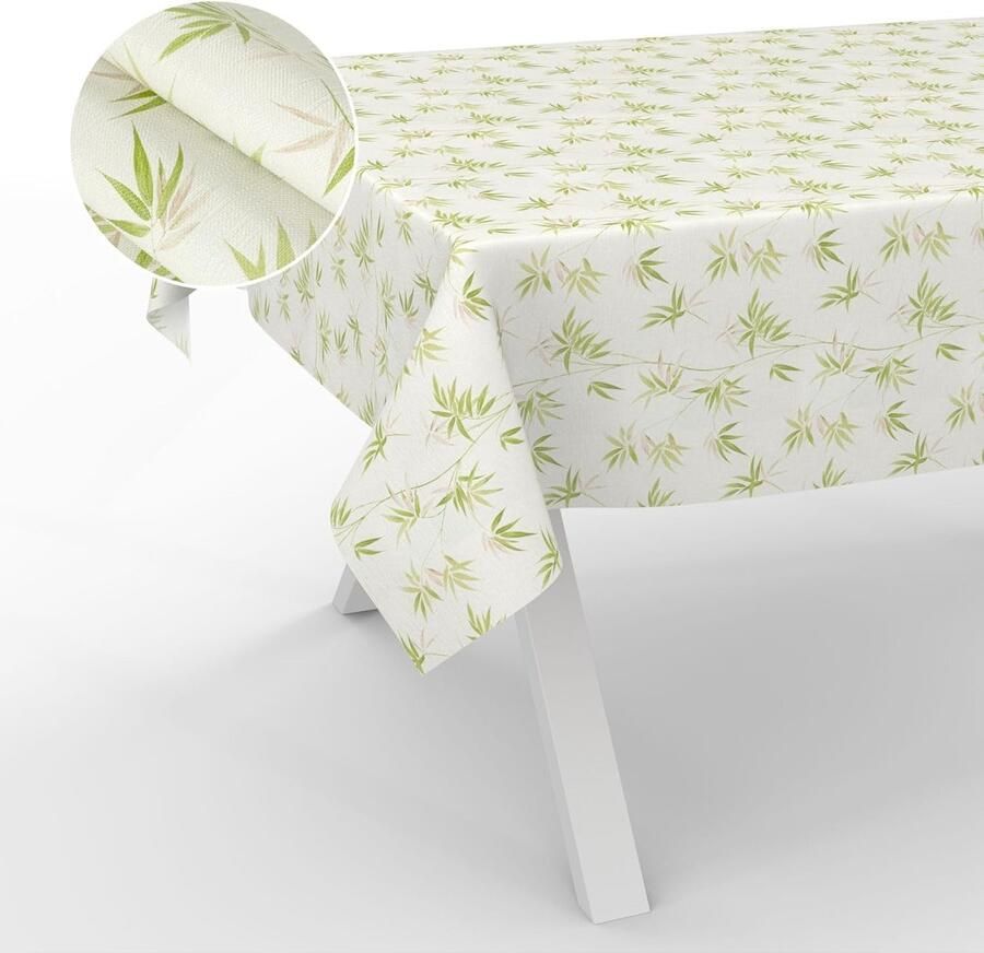 Wasdoek Tafelkleed Afwasbaar Tafelzeil 1 stuk Bamboe 160 x 140 cm