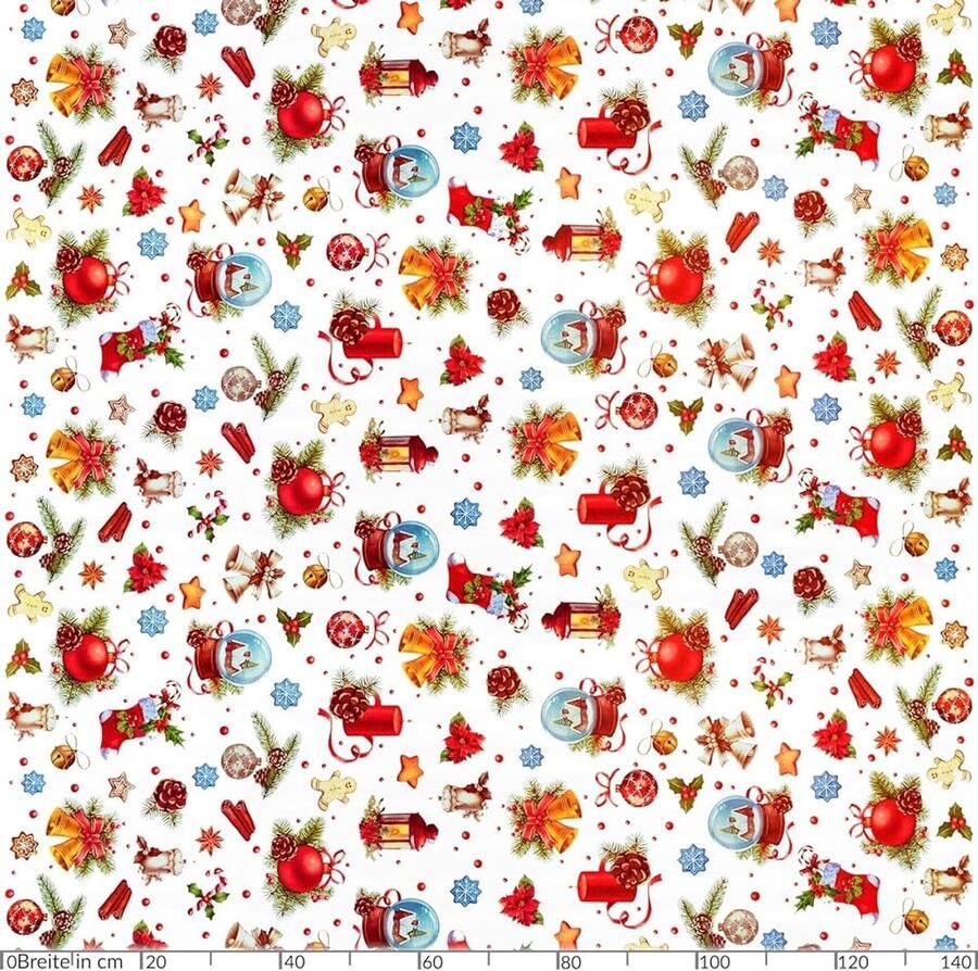 Wasdoek tafelkleed kerstballen 1 stuk PVC 200 x 140 cm