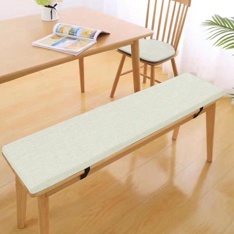 Washable Bench Cushion with Removable Cover for Garden Swing Patio Dining Table 160x35x5cm