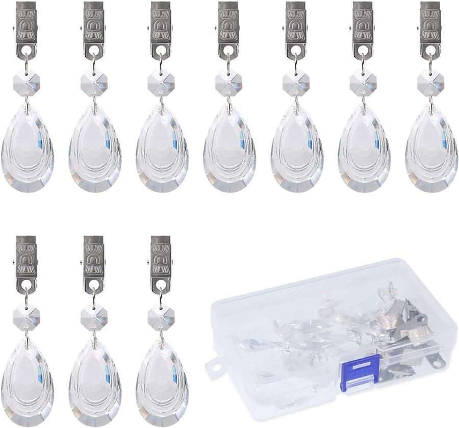 Water-Drop Tafelkleed Gewichten Kristal Hangers 10 Stuks