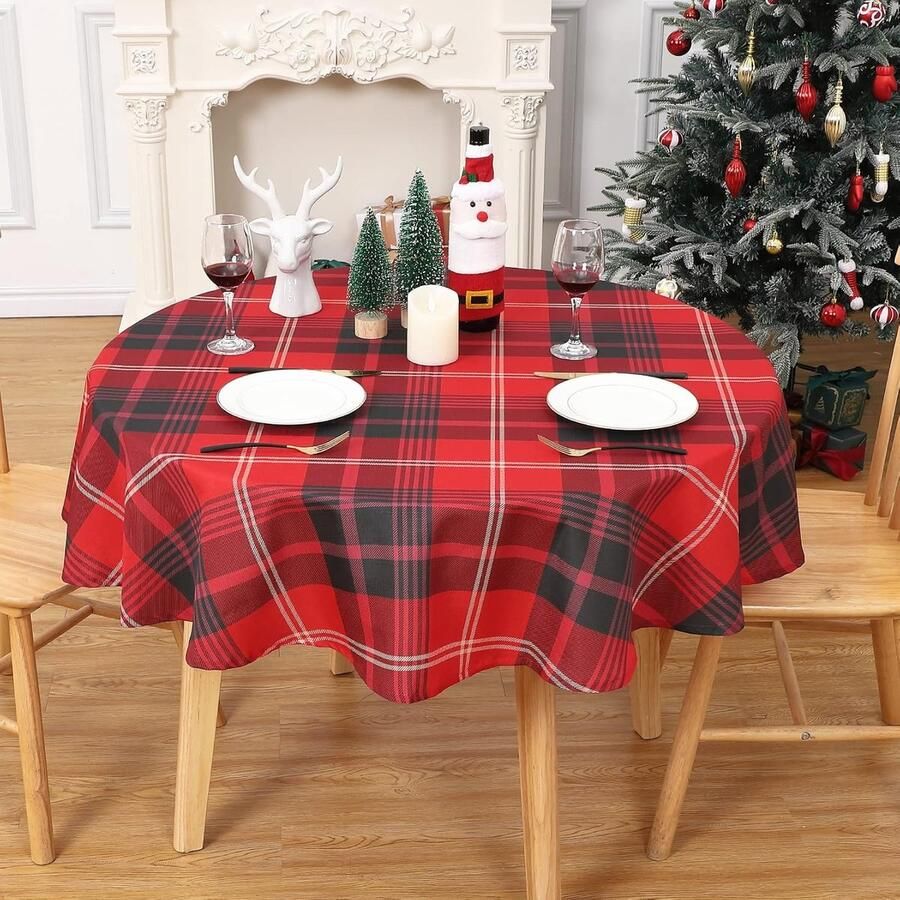 Waterafstotend Tafelkleed Kerst Decoratie 152 cm Rood