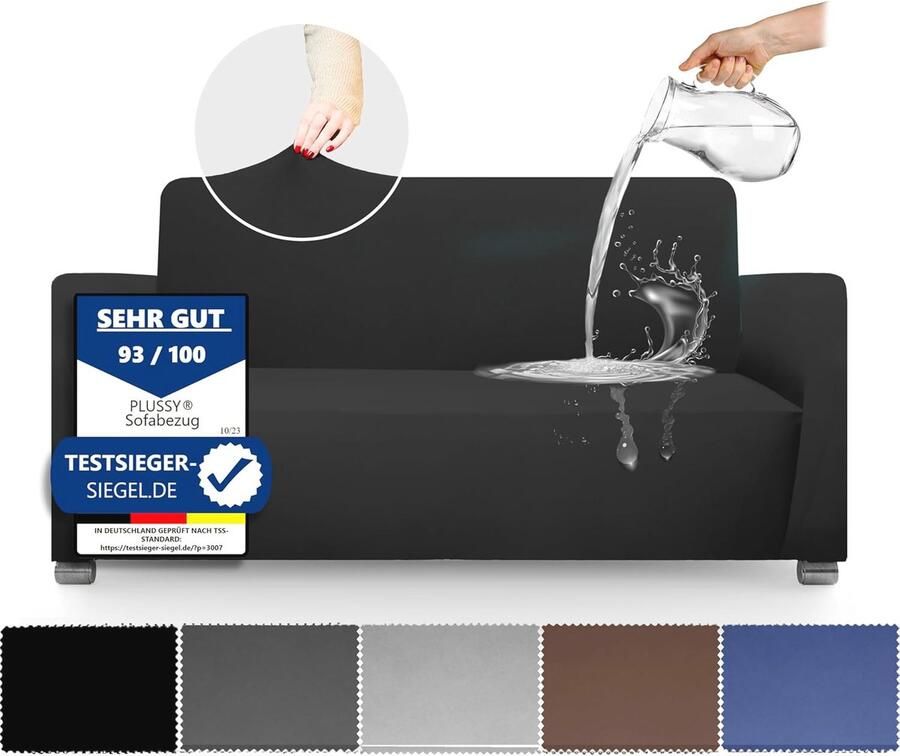 Waterafstotende bankovertrek voor 2-zits met antislip en vlekbescherming