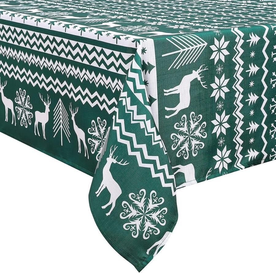 Waterbestendig kerst tafelkleed veelzijdig 1 stuk 100% polyester