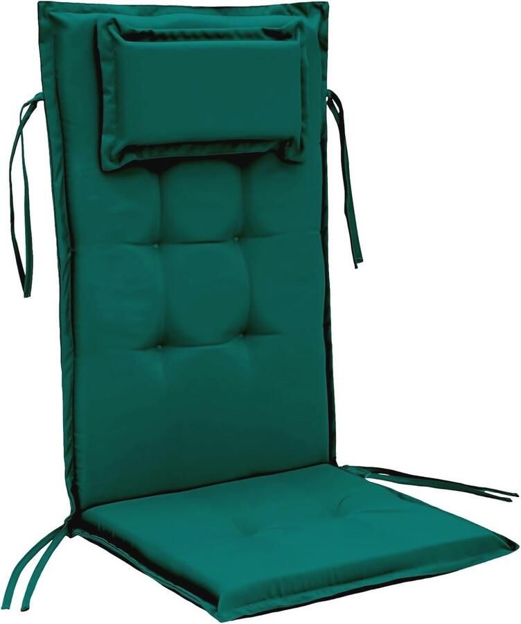 Waterbestendig Tufted Hoogback Stoel Kussen Comfortabele en Dikke Kussens voor Binnen en Buiten Duurzame Terrasmeubelkussens in Groen