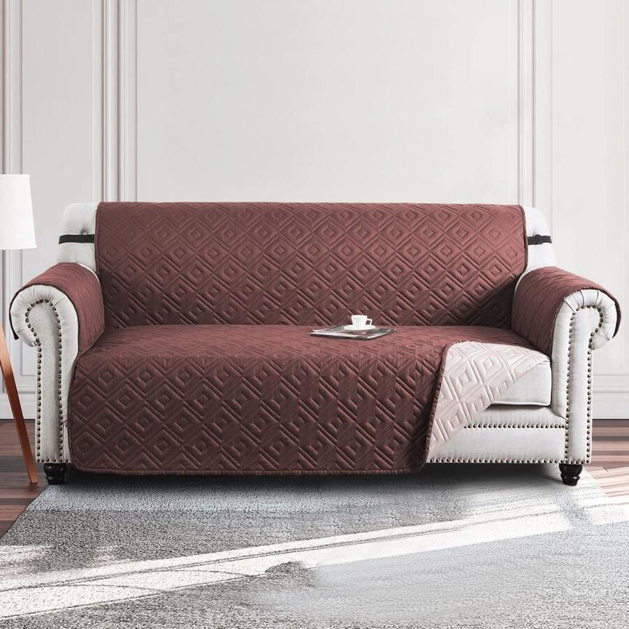 Waterbestendige 3-zits bankhoes Antislip Gewatteerd en Omkeerbaar Meubelbeschermer voor Huisdieren en Honden