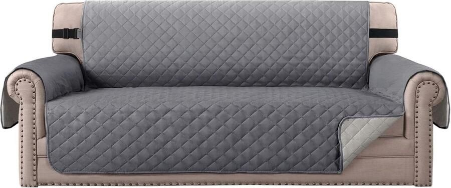 Waterbestendige Omkeerbare Bankhoezen voor Meubelbescherming Zachte Gewatteerde Hoezen voor 3-zits Sofa