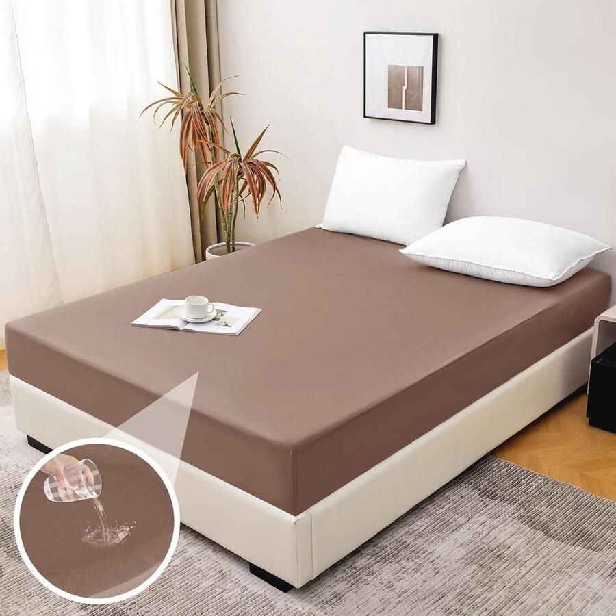 Waterdicht Hoeslaken 180 x 200 cm Ademend Antislip en Geschikt voor Matrassen tot 30 cm Hoog