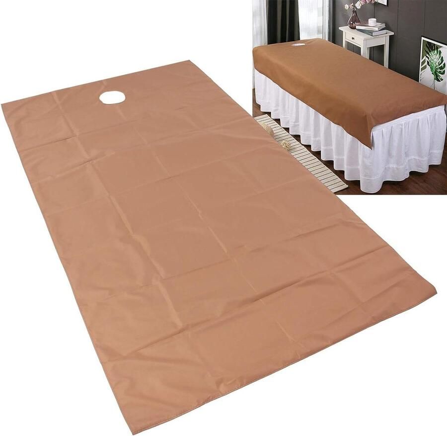 Waterdicht Spa Massage Laken van Polyester met Gezichtsgat Oliebestendig Matras Zachte Katoenen Beauty Salon Tafel Cover