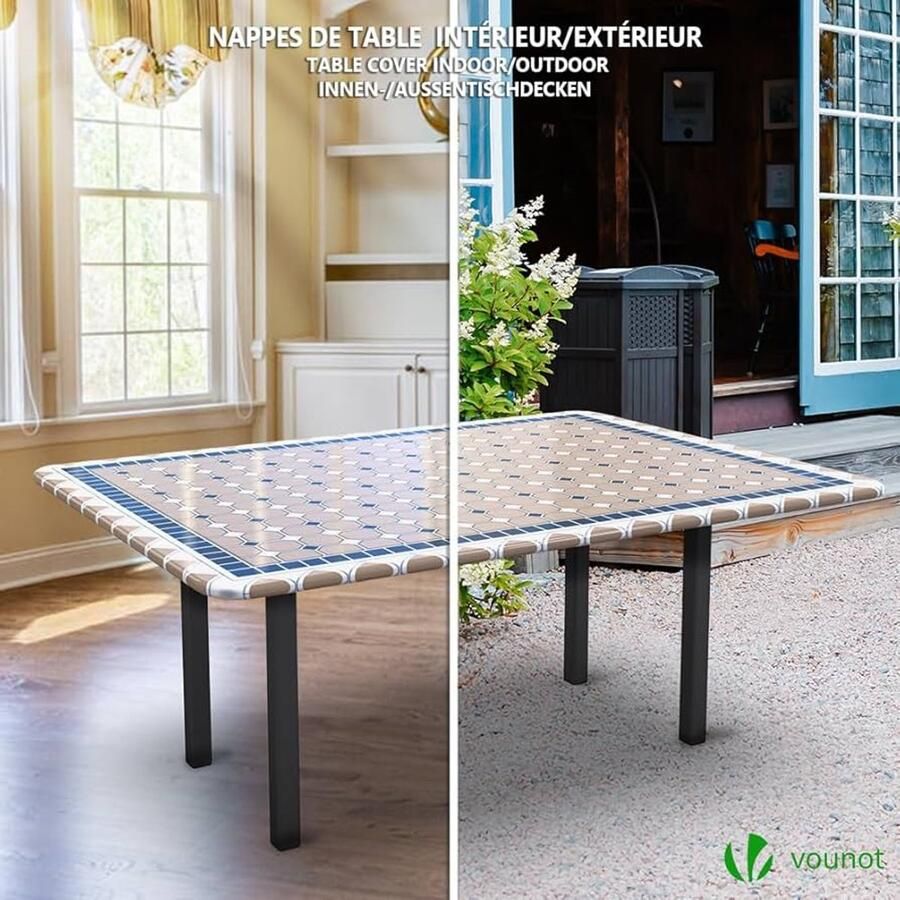 Waterdicht tafelkleed Bescherming en decoratie 1 stuk Vinyl