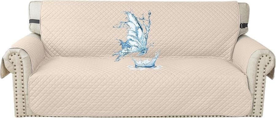 Waterdichte Bankhoes 3 Zits Krasbestendig Wasbaar en Antislip Meubelhoes Geschikt voor Huisdieren