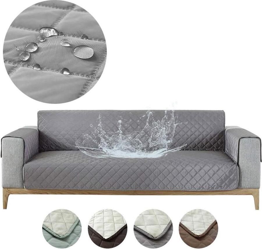 Waterdichte bankhoes voor 3-zits bank Bescherming tegen honden en katten Grijs