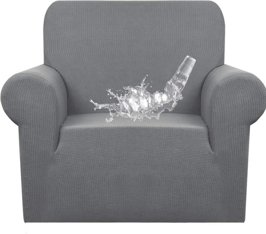 Waterdichte bankhoes stretch bankhoes met volledige hoes polyester bankhoes huishoudstof hoes met volledige hoesstof eenpersoonsstoel 90-140cm，Eikengrijs