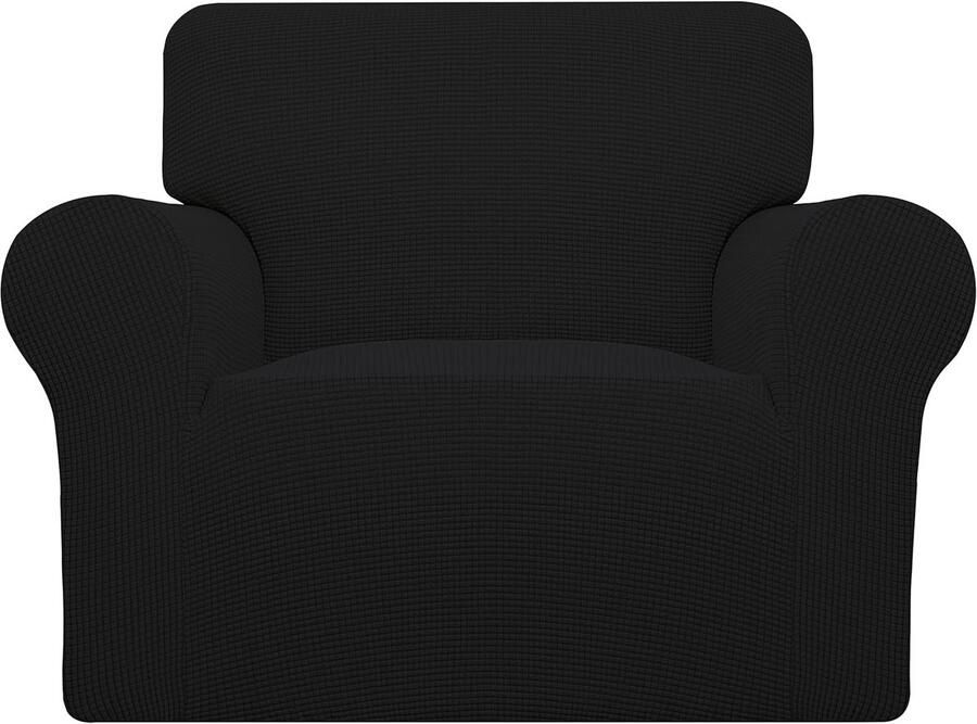 Waterdichte bankhoes stretch bankhoes met volledige hoes polyester bankhoes huishoudstof hoes met volledige hoesstof eenpersoonsstoel 90-140cm，Origineel zwart