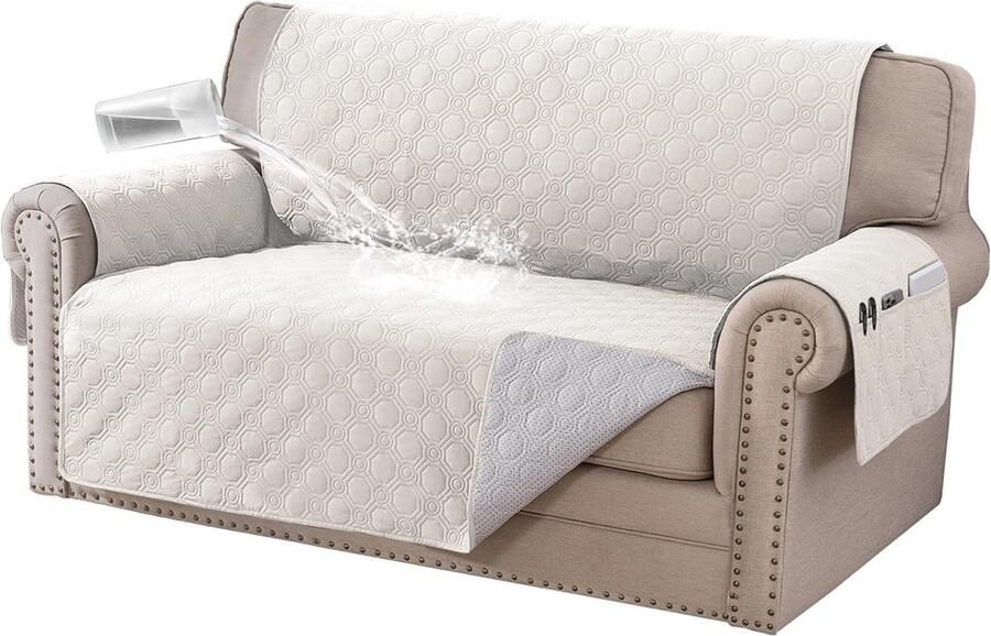 Waterdichte Bankhoes voor 2-Zits Verlichting Antislip en Elastische Fixatie Perfecte Bescherming tegen Huisdieren