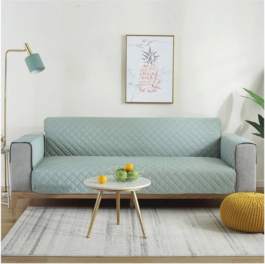 Waterdichte bankhoes voor huisdieren met antislip en verstelbare elastische riemen Lichtgroen 2-zits 116x190 cm