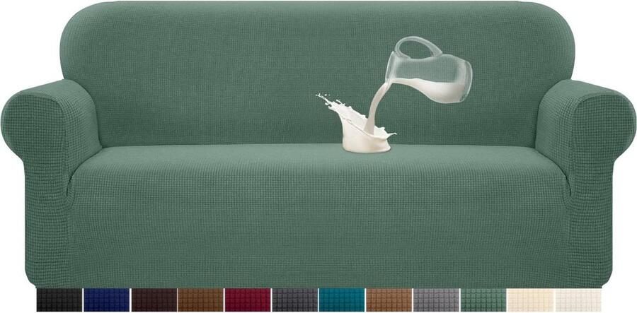 Waterdichte Stretch Bankovertrek Jacquard Elastisch en Anti-slip 3-zits Salie