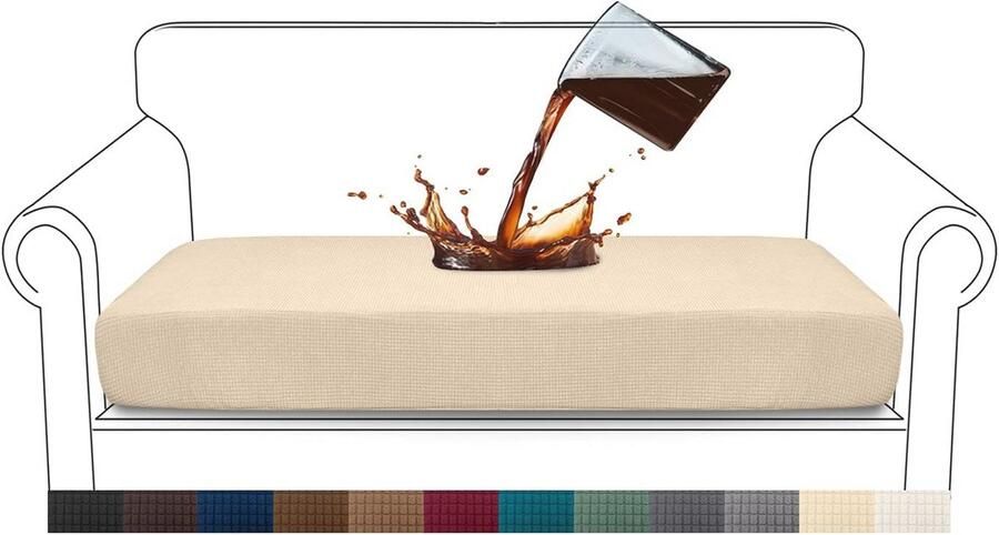 Waterdichte bankovertrek voor 2-zitsbank Hoogstretch Jacquard Kussenbescherming