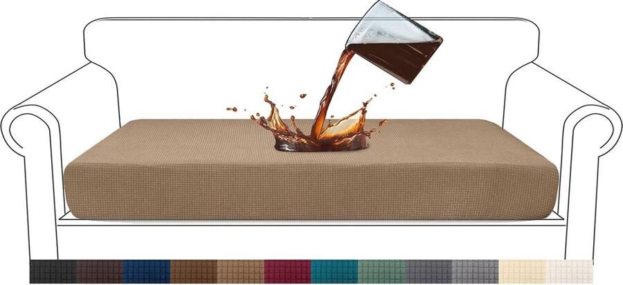 Waterdichte bankovertrek voor 3-zitsbank hoogstretch jacquard stof stoelkussenbescherming