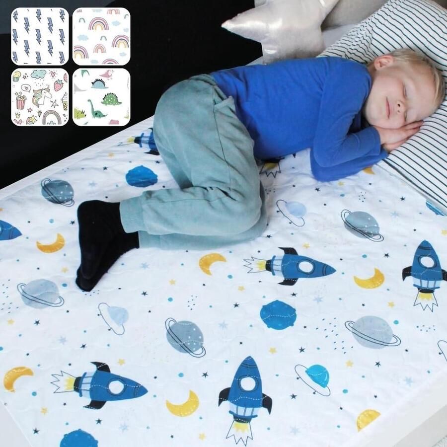 Waterdichte bedonderlegger voor kinderen eenpersoonsbed ademend en wasbaar matrasbeschermer bij incontinentie ruimte voor babybed incontinentie onderlegger