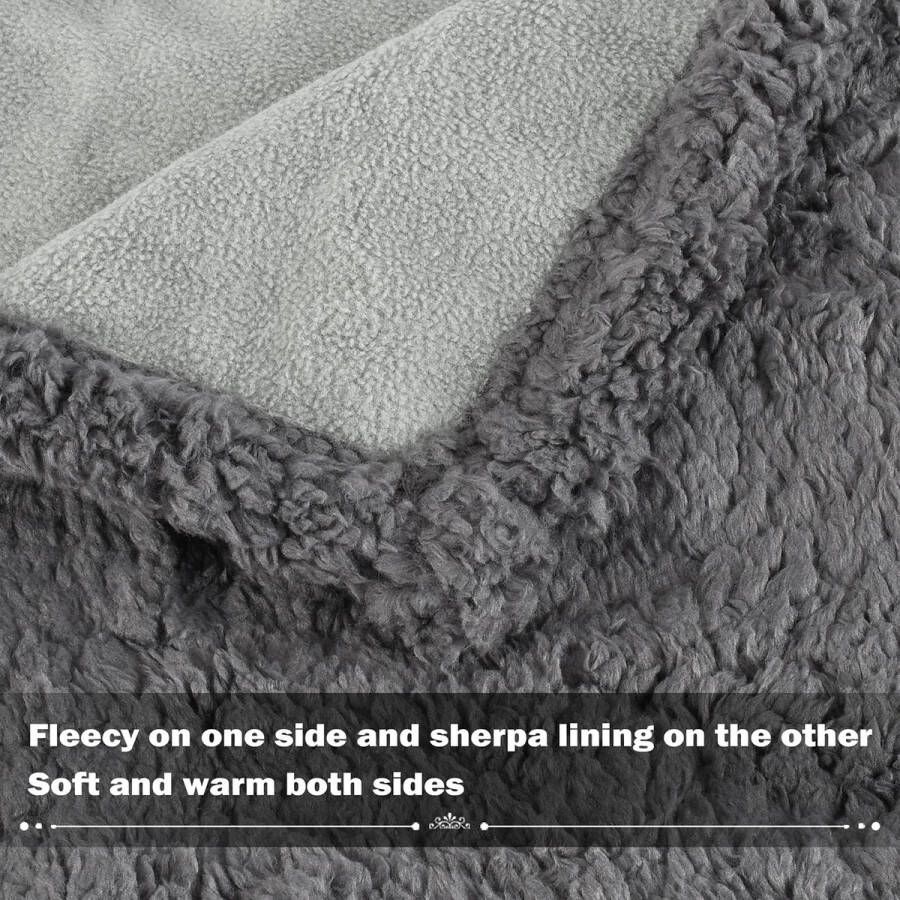 Waterdichte deken sprei bedbank gooi knuffeldeken hoes bank saver waterafstotende woondeken gooi fleece sherpa deken voor slaapbank 152x127cm