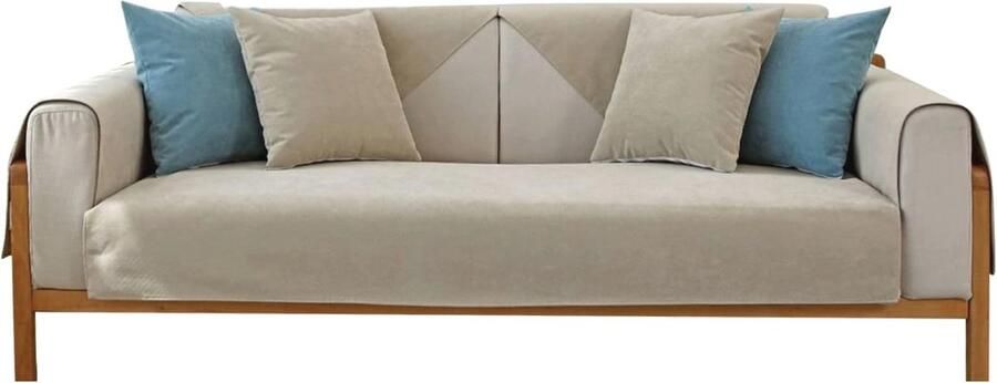 Waterdichte en krasbestendige bankhoes voor 3-zitsbanken universieel antislip 70 x 90 cm kaki