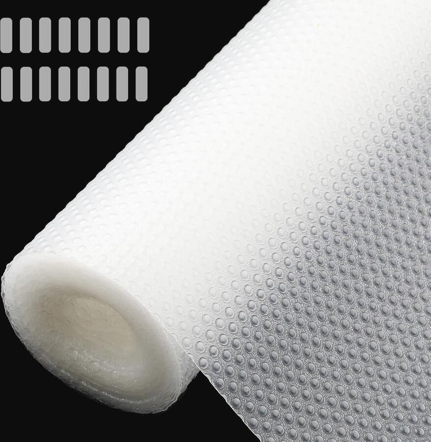 Waterdichte en Wasbare Plankvoeringen voor Kast en Lade Antislip Plankvoering met Dubbelzijdige Tape 30 x 500 cm