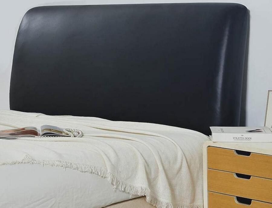 Waterdichte Hoes voor Hoofdeinde Elastische Hoofdbordbeschermer voor Kingsize Bed Koffiebruin 180 cm - Foto 2