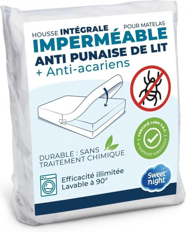 Waterdichte Hoes voor Matras 90x200 cm Bescherming tegen Vlekken en Mijten Geschikt voor Matras tot 30 cm Dikte