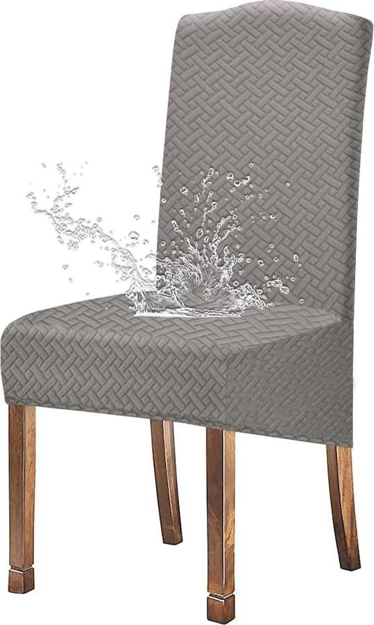 Waterdichte Hoge Rug Stoelhoezen voor Eetkamerstoelen Set van 1 2 4 6