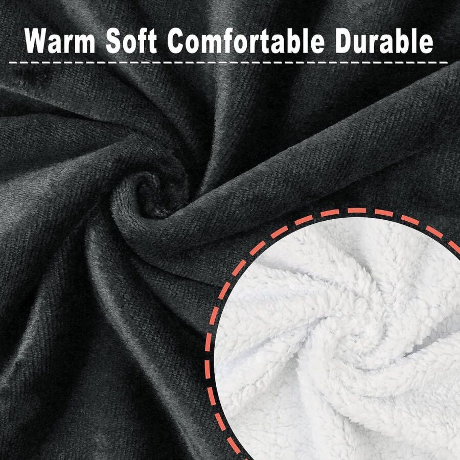 Waterdichte hondendeken wasbare huisdierdeken voor bank vloeistofdichte hondendeken zachte duurzame en omkeerbare Sherpa fleecedeken voor middelgrote honden donkergrijs 152 x 203 cm