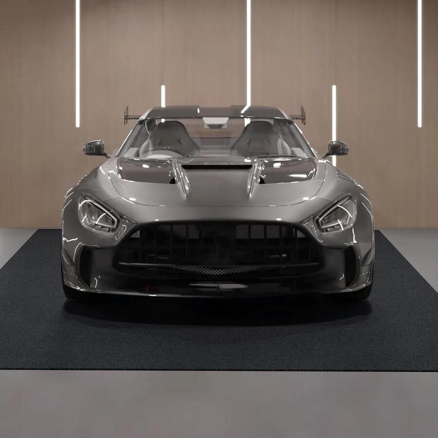 Waterdichte insluitmat 9144 x 1524 mm compacte maat sterke grip vloerbescherming tegen water modder olie garage kassen entree grijs-zwart