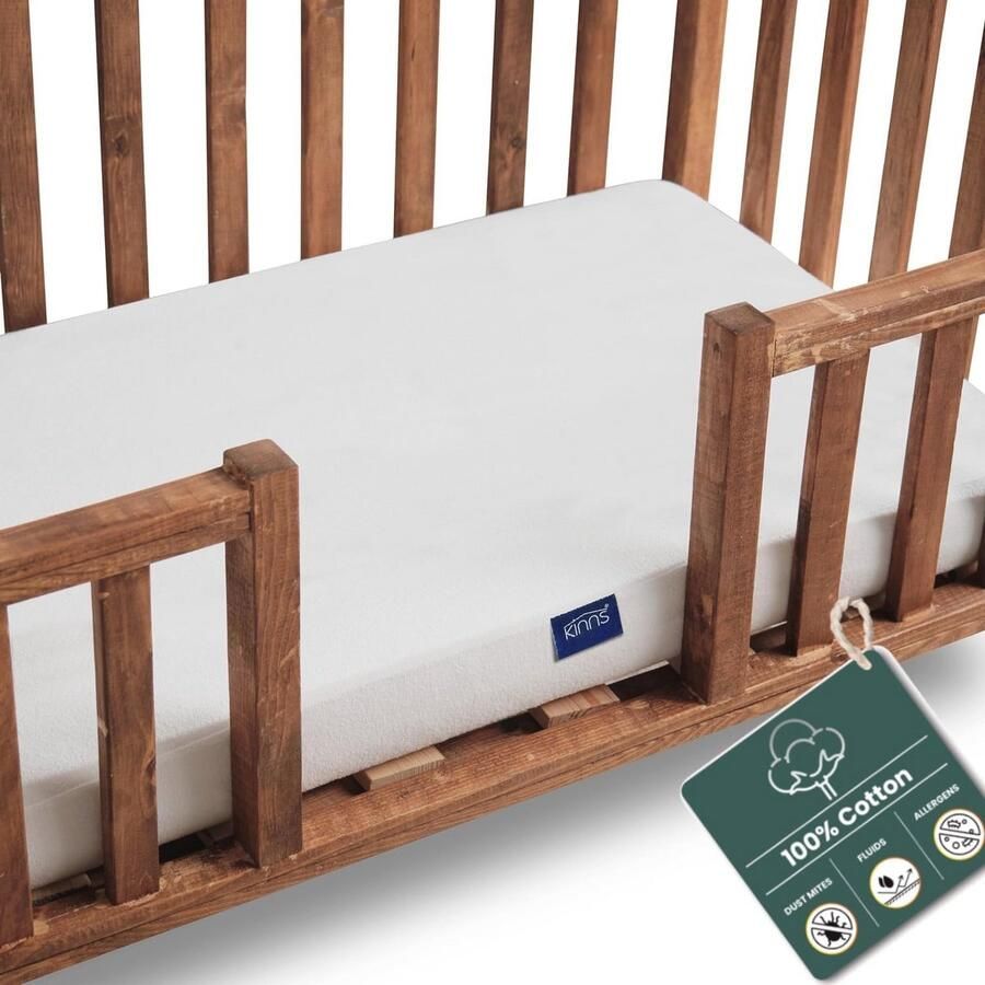 Waterdichte kinderbedbeschermer 140x70 cm Hypoallergeen 100% Katoen voor Peuterbed
