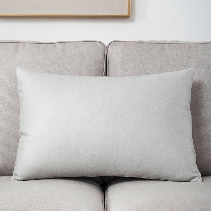 Furnibella -Waterdichte Kussenhoes 50x70 cm – Gebroken Wit – Sierkussensloop voor Outdoor & Bank – Met Rits – 1 Stuk