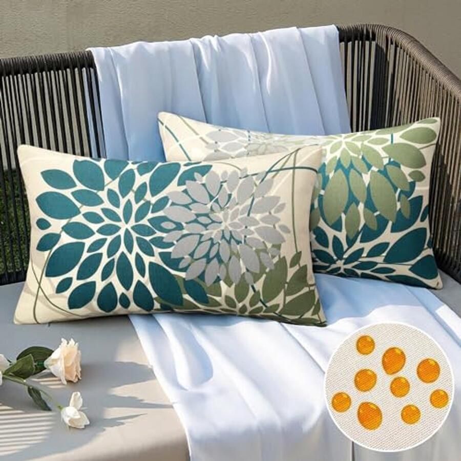 Waterdichte Kussenhoezen 30 x 50 cm Modern en Decoratief voor Bank Woonkamer Tuin en Terras