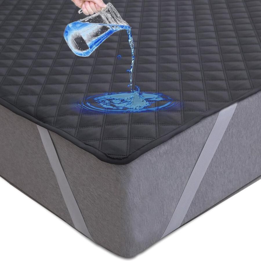 Waterdichte Matrasbeschermer 160 x 200 cm Ademend en Comfortabel Perfecte Pasvorm voor Matrassen tot 30 cm