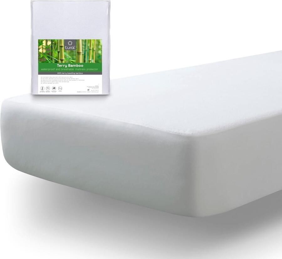 Waterdichte Matrasbeschermer 70x140 cm voor Kinderbed Ademend Bamboe Antimijt Bescherming Oeko-Tex Gecertificeerd