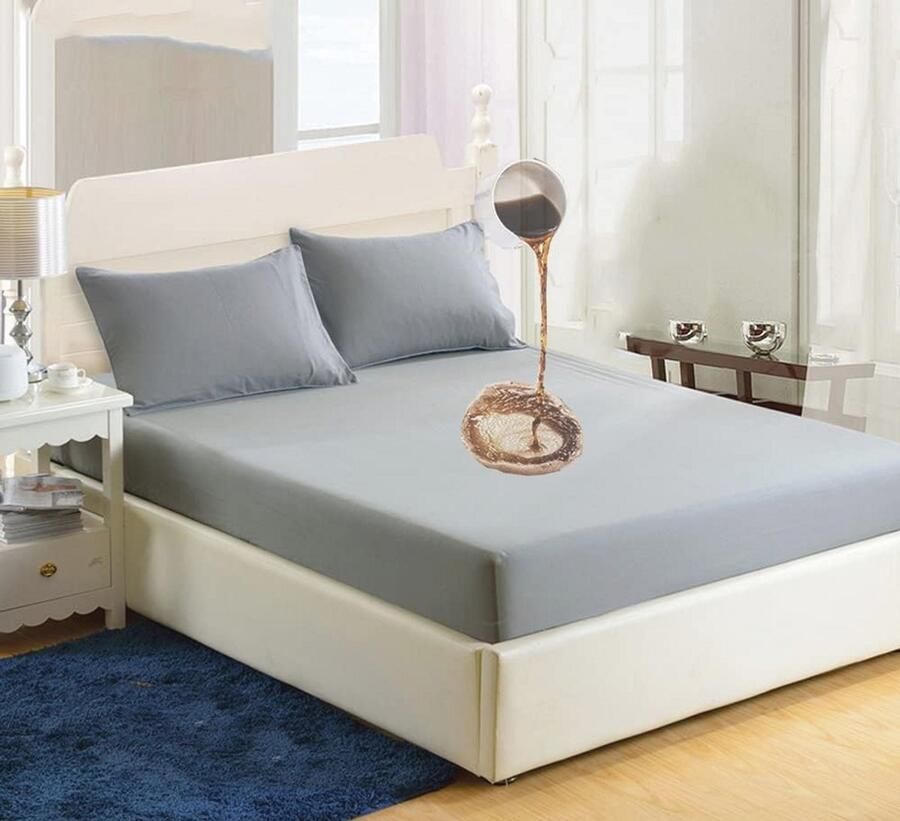 Waterdichte Matrasbeschermer voor Eenpersoonsbed Ademend Geruisloos en Wasbaar Geschikt voor Matrassen tot 30 cm Diep