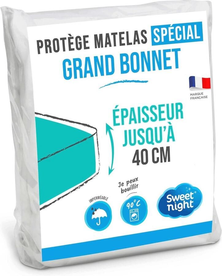 Waterdichte Matrasbeschermer voor Matrassen tot 40 cm Hoogte 140 x 190 200 cm Wasbaar op 90 °C